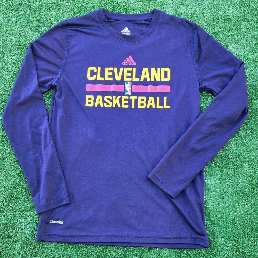 NBA Cleveland Cavaliers CAVS Adidas Youth Climalite Long sleeved tee